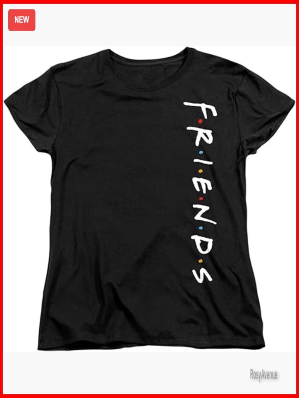 Classic Friends Water Color Womens T Shirt Cotton Crew Neck Short Sleeve Tee
